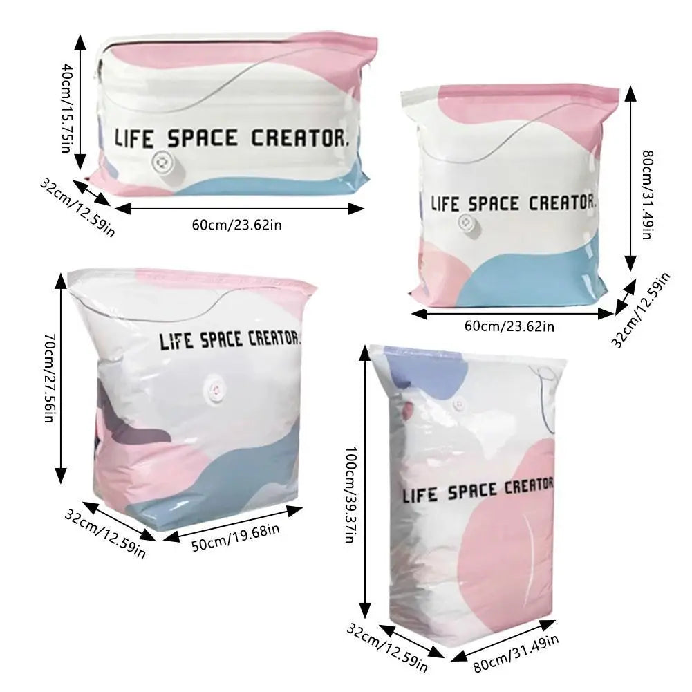 No-Pump Vacuum Storage Bags – Clothes, Comforters & Blankets