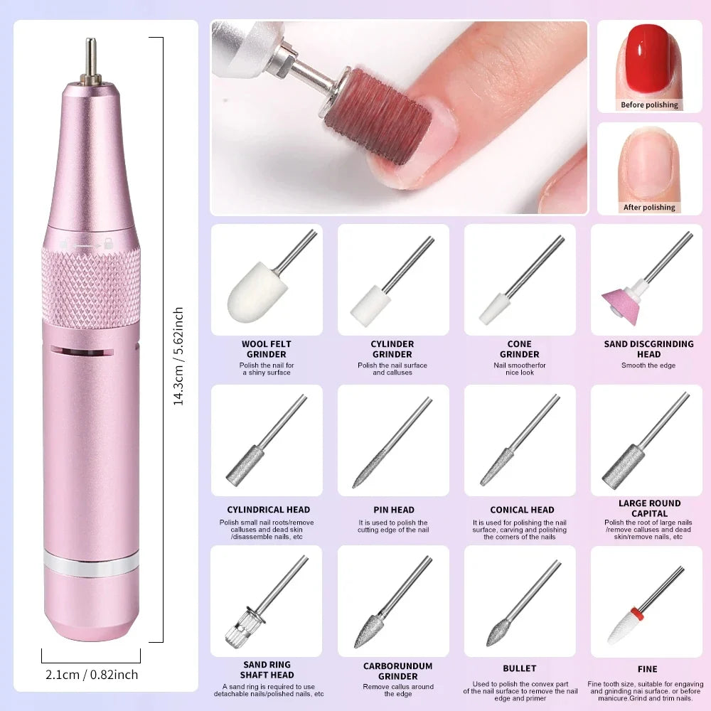 35000RPM Electric Nail Polisher Professional Gel Nails Care