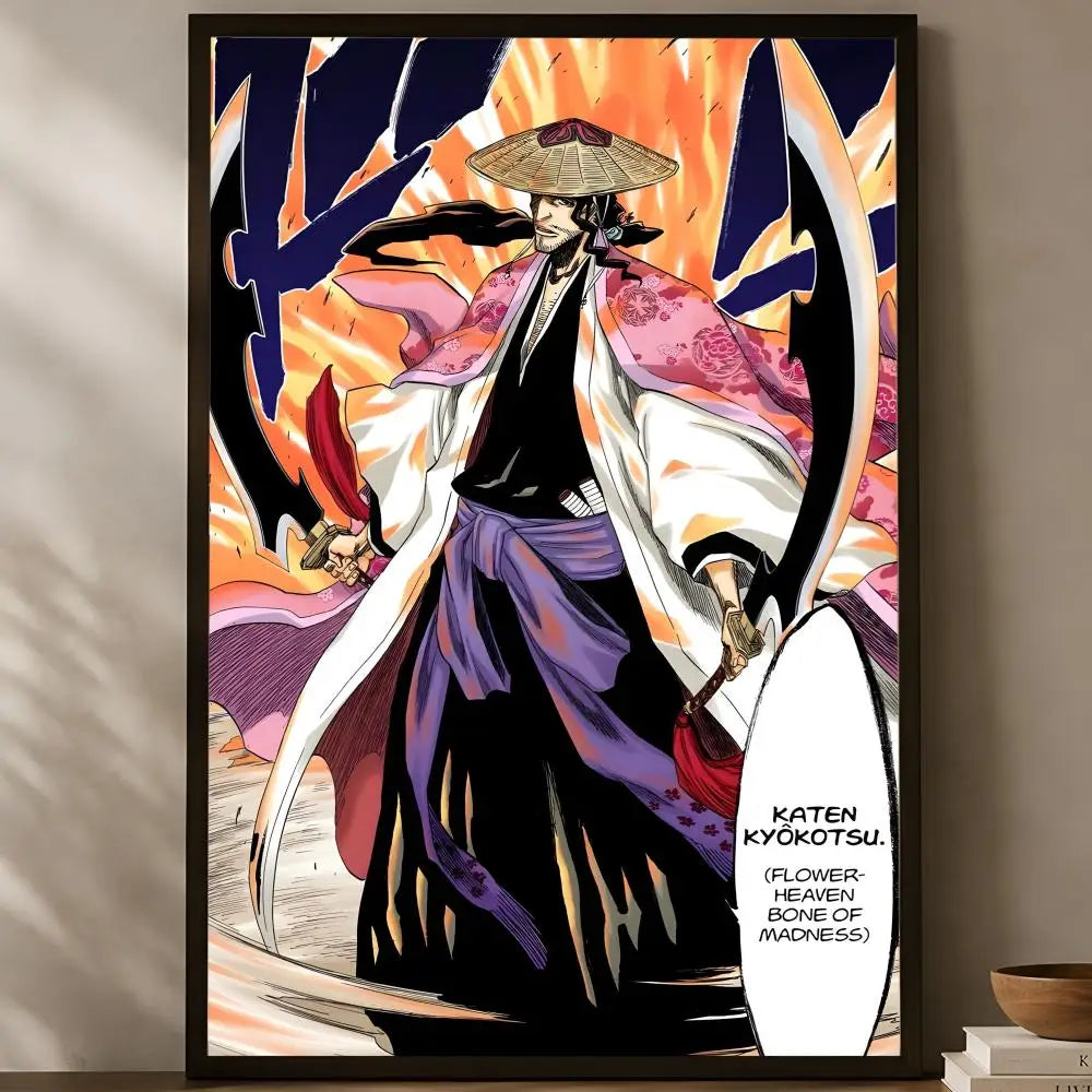 Shunsui Kyoraku Self-Stick HD Anime Wall Art Poster