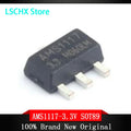 50PCS AMS1117 LDO Voltage Regulator IC SOT-89 SMD Multi-Voltage