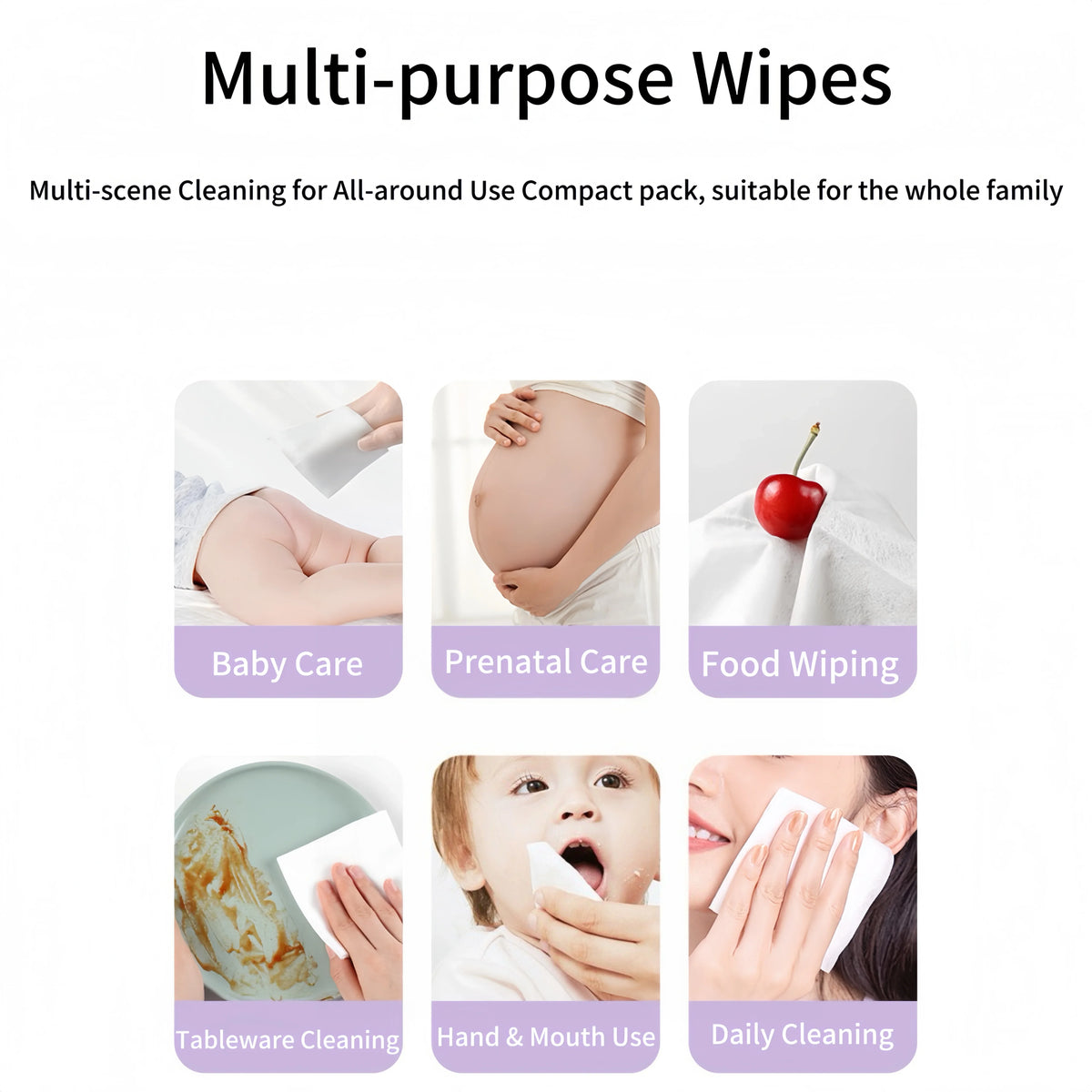 Alcohol-Free Wet Wipes – Multi-Purpose Face, Pet & Home Clean
