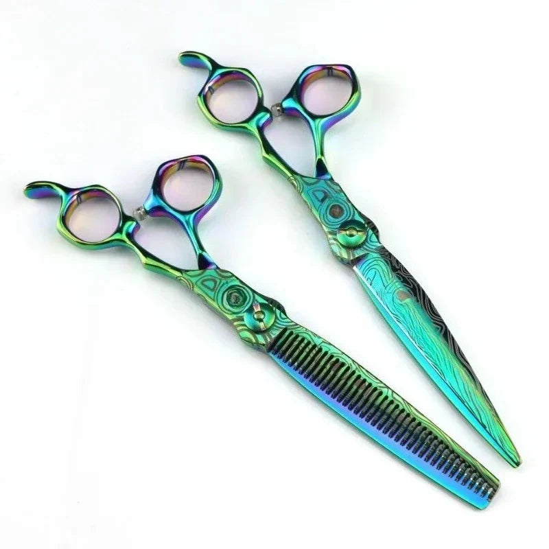 7" JP440C Steel Hair Thinning Scissors | Barber Shears