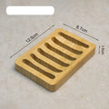 Bamboo Soap Dish with Self-Draining Tray | Wooden Soap Holder
