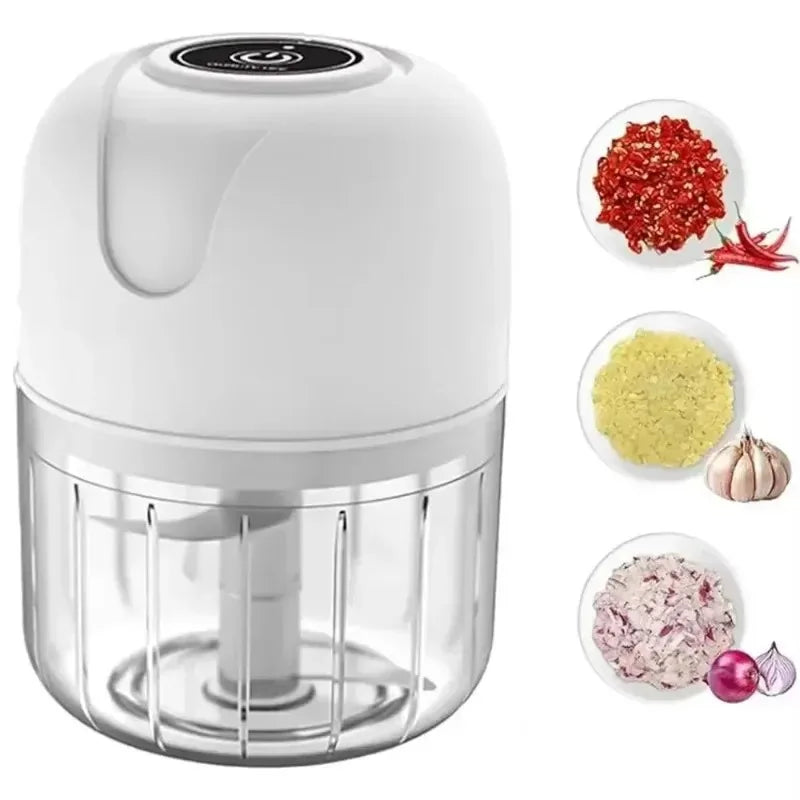 Mini Electric Garlic Chopper 250mL USB Rechargeable Grinder