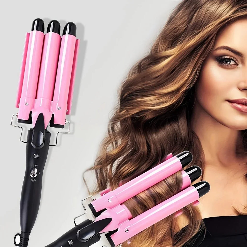 Ceramic Triple Barrel Hair Waver | Professional Curling Iron