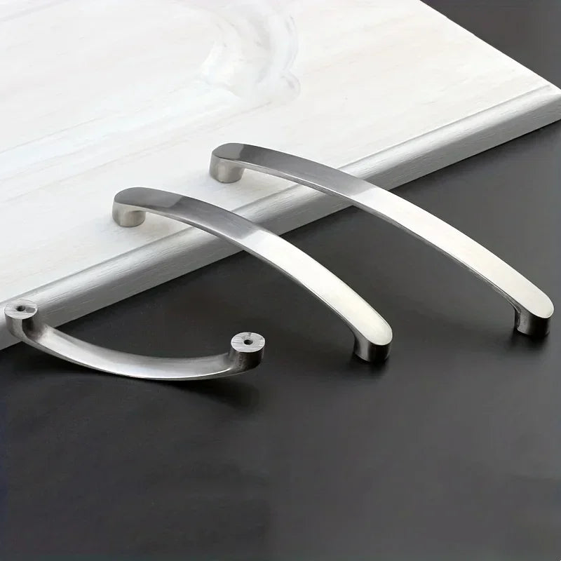 3-Pack Brushed Aluminum Cabinet & Drawer Handles – 96mm