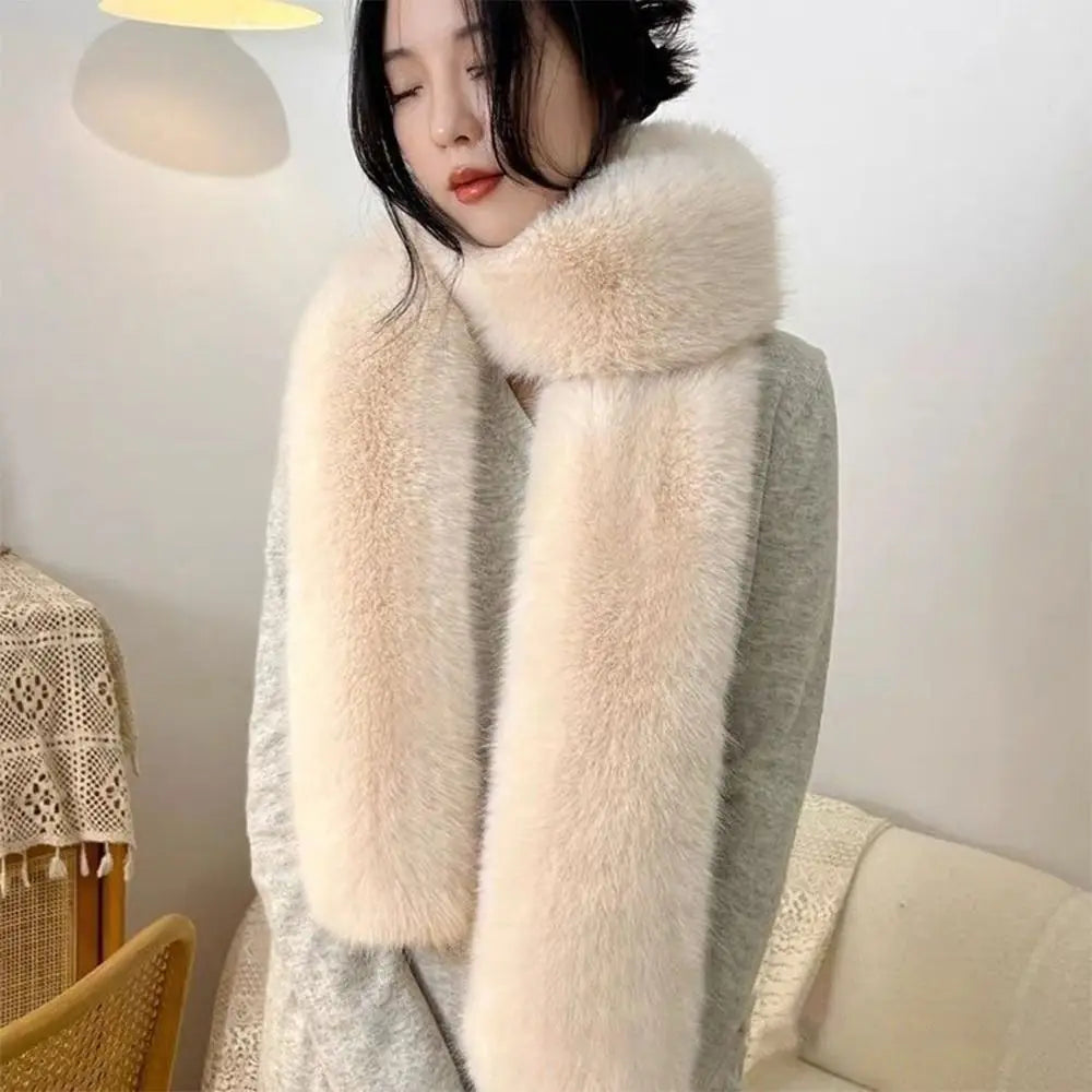 180cm Fluffy Faux Fur Long Scarf – 6 Colors Neck Warmer