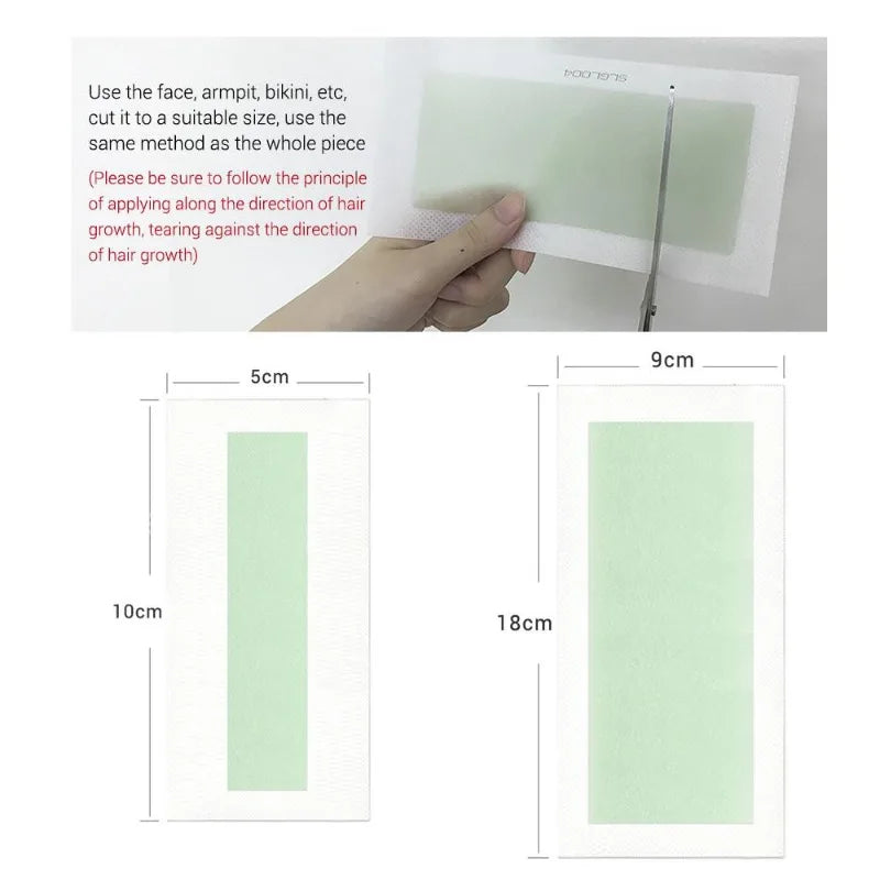 Aloe Cold Wax Strips 10 PCS/20 Sides – Body Hair Removal