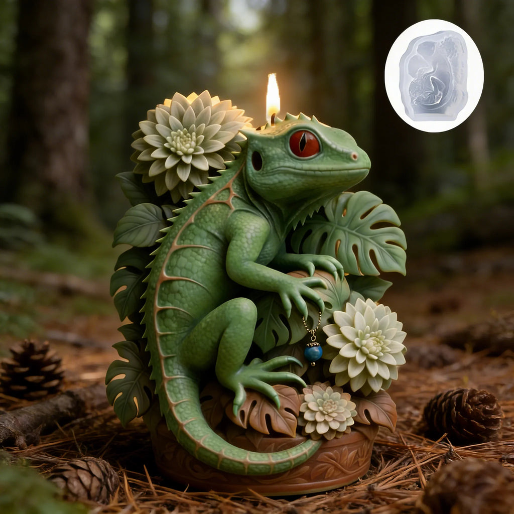 3D Lizard Silicone Candle Mold DIY Aromatherapy Soap Resin Casting