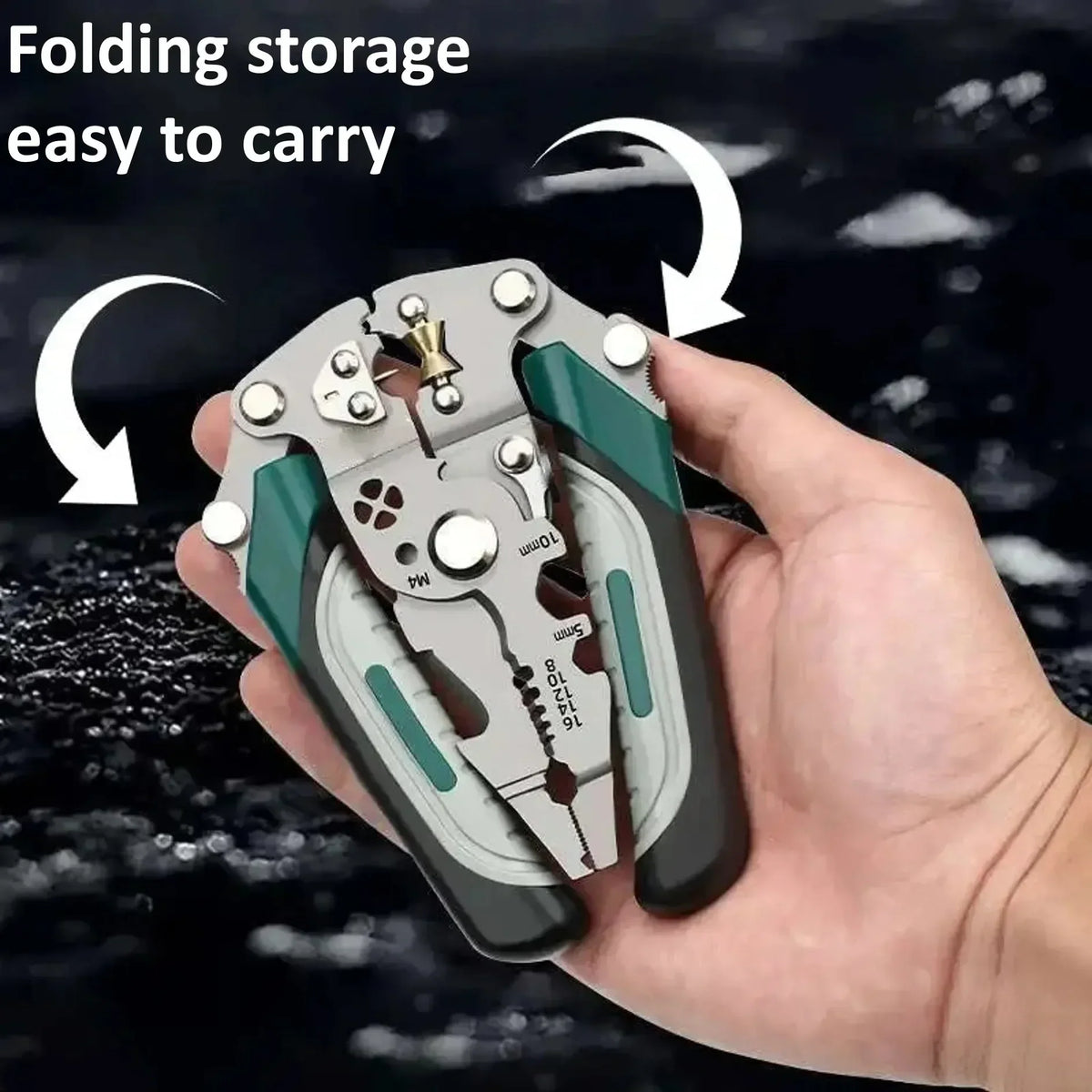 18-in-1 Foldable Wire Stripping & Crimping Pliers Tool