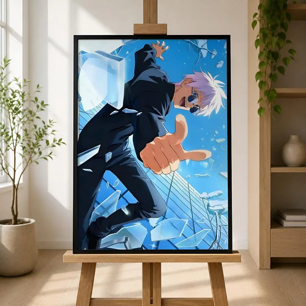 Gojo Satoru Anime Poster – Self-Adhesive Waterproof Wall Art