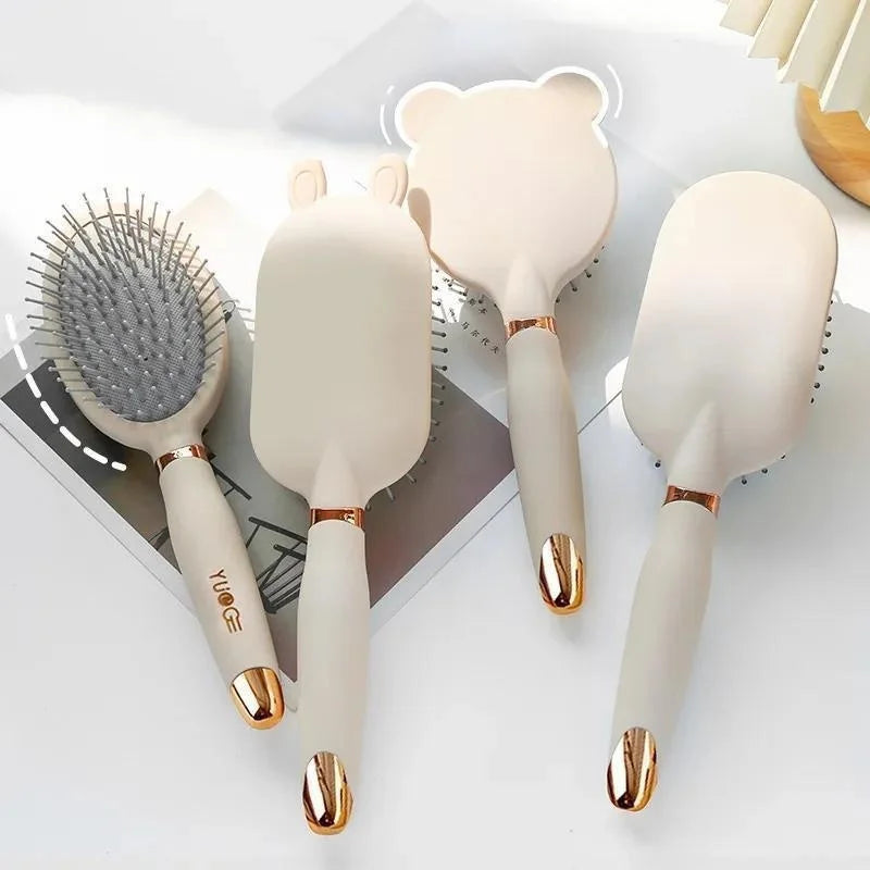 Cute Air Cushion Hair Brush – Antistatic Massage Comb & Cleaner