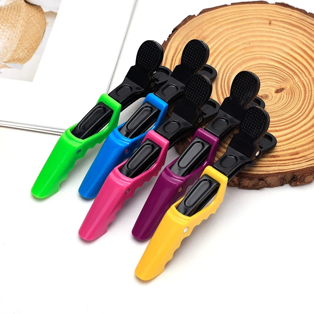 5-Pack Colorful Alligator Hair Clips | Pro Salon Styling Clamps