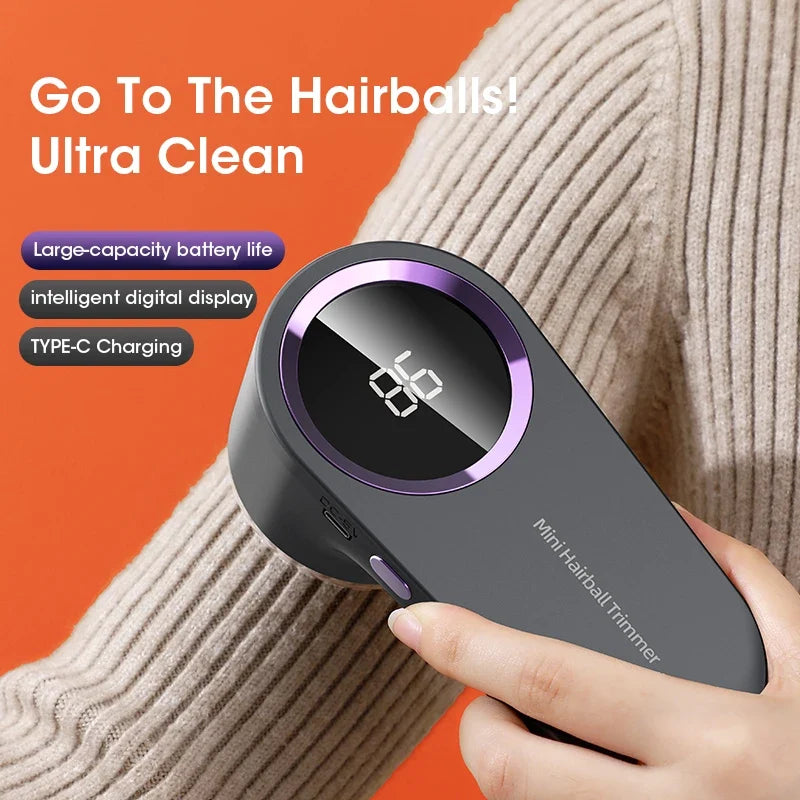 Rechargeable Electric Lint Remover & Fabric Shaver – LED Display