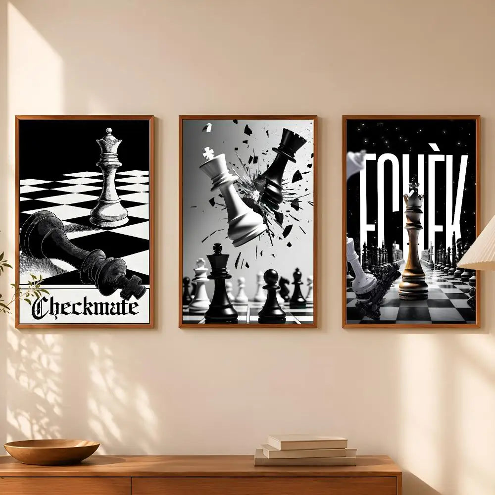 International Chess Wall Art Poster – Self-Stick HD Waterproof