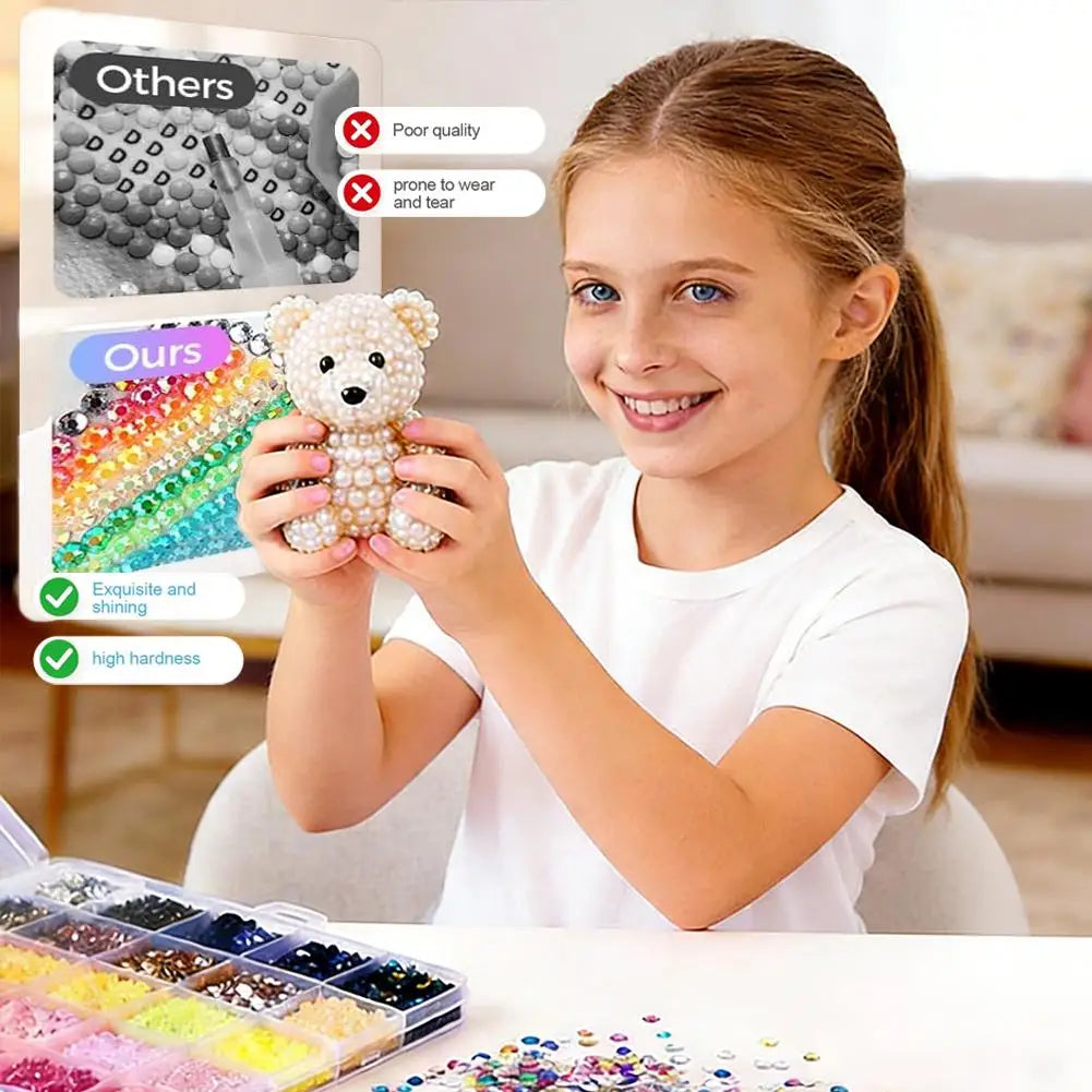 AB Resin Rhinestones 24-Grid Mixed Color Set | Nail Art DIY Kit