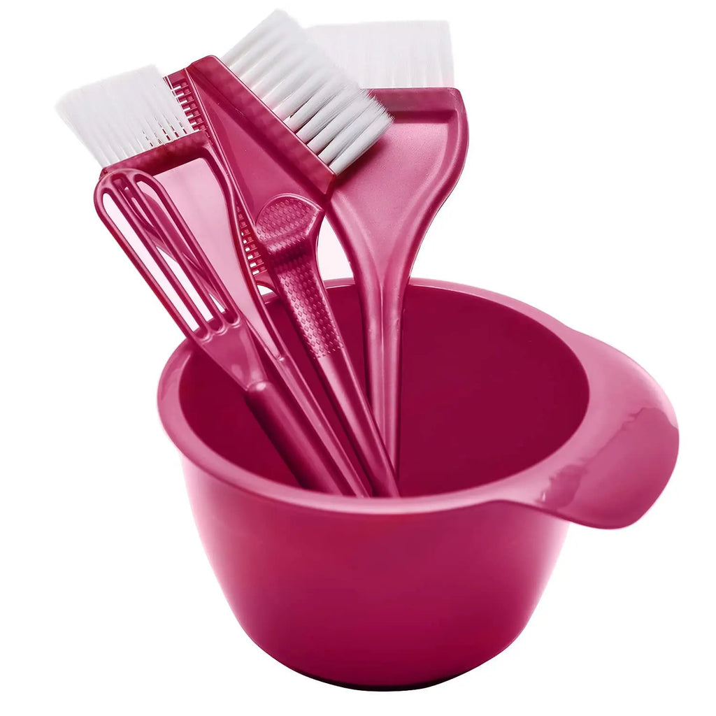 5-Piece Salon Hair Dye Kit – Coloring Brush & Bowl Set