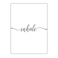 Inhale Inspirational Canvas Wall Art | Minimalist Yoga Decor