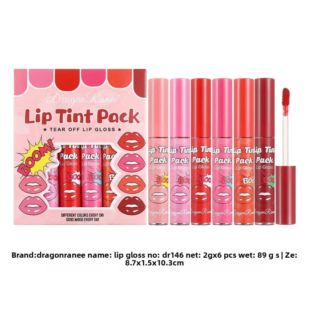 Dragon Ranee 6-Piece Tear-Off Lip Gloss Set | Matte & Hydrating