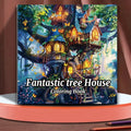 Fantasy Tree House Adult Coloring Book Relaxing Art Sketchbook