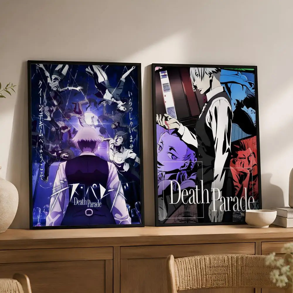 Death Parade Anime Poster – Waterproof PVC Peel-and-Stick Wall Art