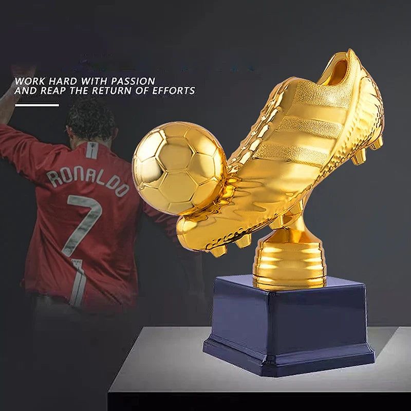Golden Boot Football Trophy Figurine – Soccer Award Souvenir