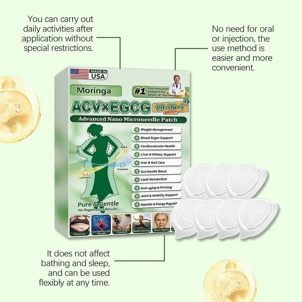 Moringa Nanos Microneedles Painless Men Women Non-invasive