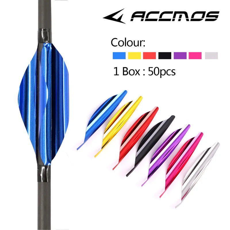 Spin Vanes Archery Spiral Feather Fletches DIY Fletching Sticker Tape