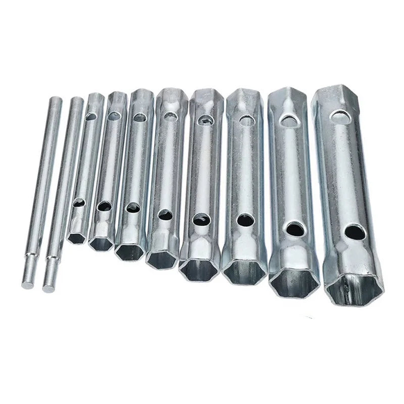 6- Metric Tubular Box Wrench Tube Bar Spark-plug Spanner Steel Double
