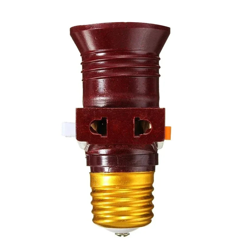 E27 Bulb Holder with Switch – 110V–240V LED Lamp Socket Adapter