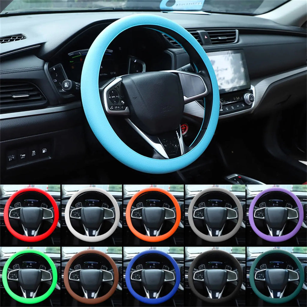 Anti-Slip Silicone Steering Wheel Cover | Universal 14–16"