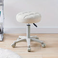 Faux Leather Rolling Stool – Adjustable Swivel Work Chair