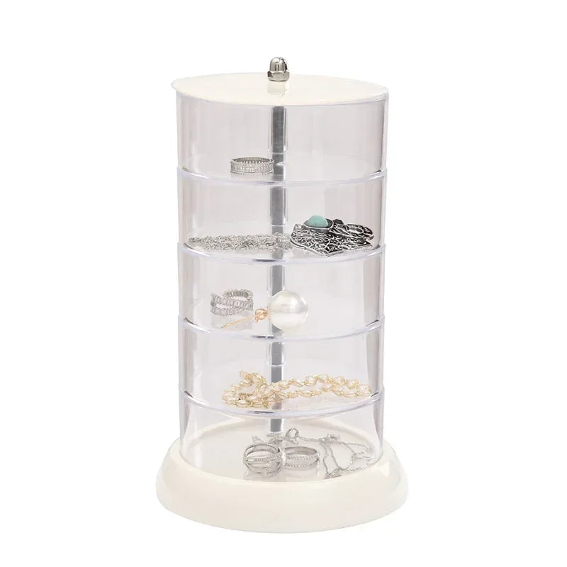 Rotating Multi-Layer Jewelry & Figurine Storage Box – Dustproof