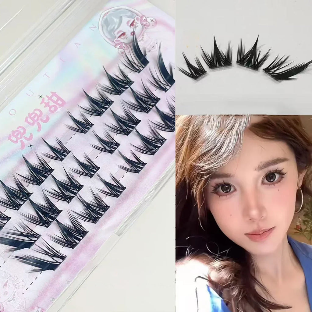 Devil Eyelash Clusters – Eye-Lifting Wispy Fake Lashes