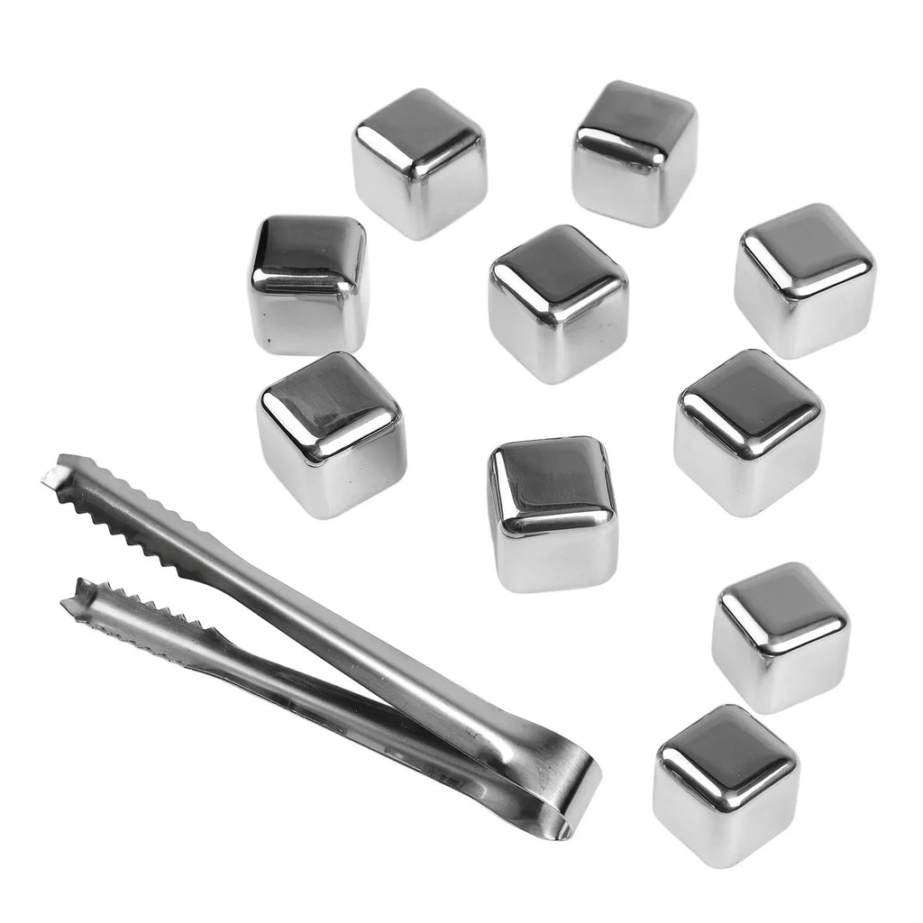Reusable 304 Stainless Steel Ice Cubes – No Dilution Cooling