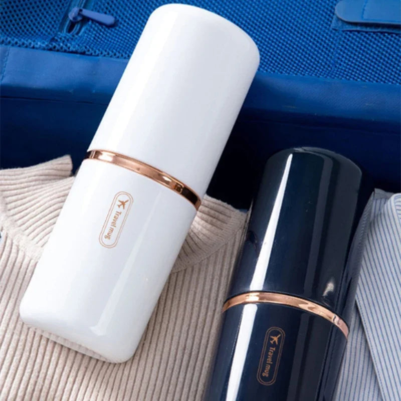 Travel Toothbrush & Toothpaste Holder Case – Portable Organizer