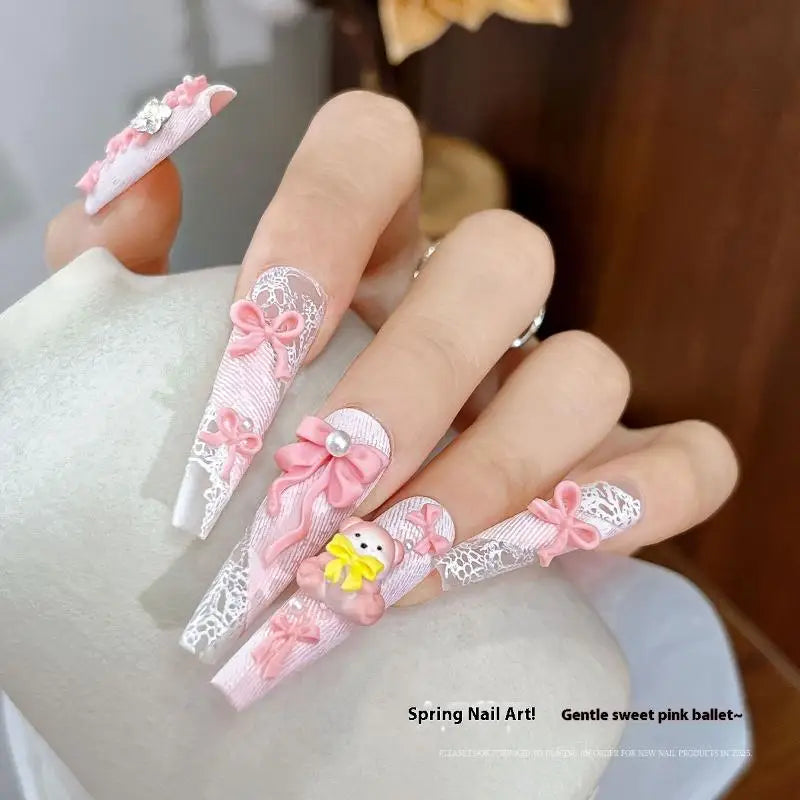 3D Cartoon Rabbit Bow Nail Art Silicone Mold | DIY Manicure