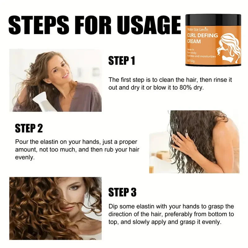 Black Castor Oil Curl Styling Cream – Moisturizing 50g