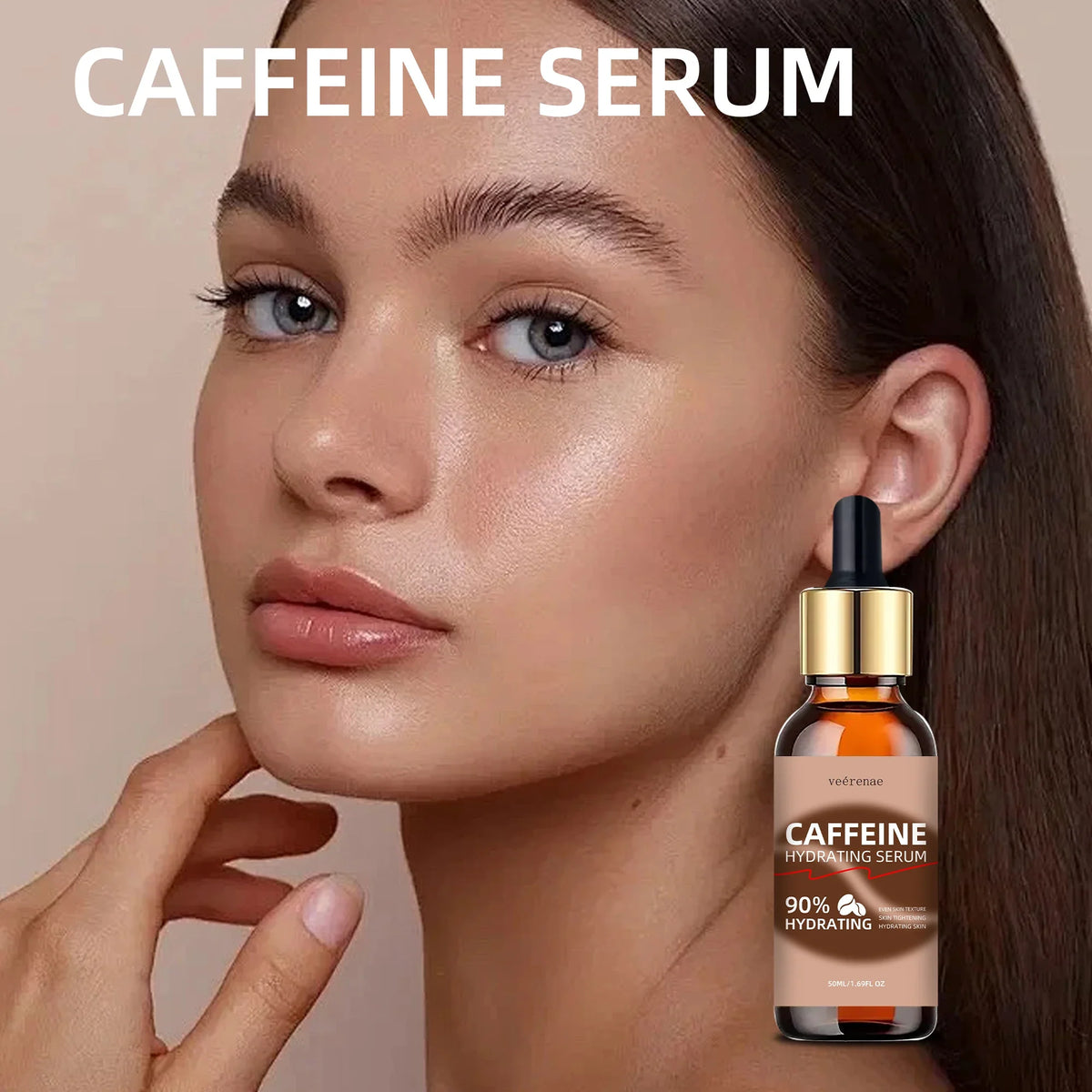 veérenae Caffeine Hydrating Serum – 24H Moisture, Plumping