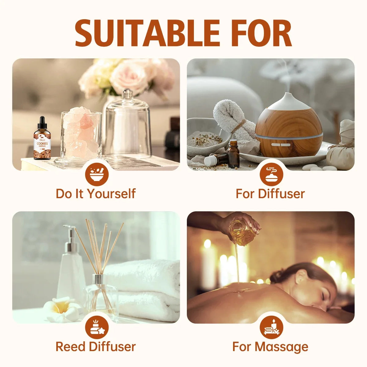 Hllozzi Cookies Essential Oil 30ml – Diffuser, Candle & Soap