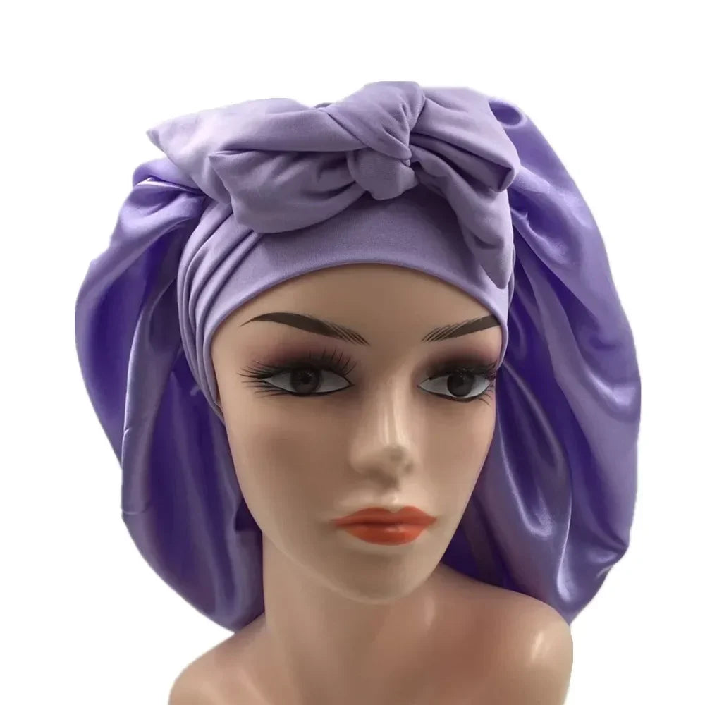 Extra Large Satin Lined Sleep Bonnet | Women's Night Cap