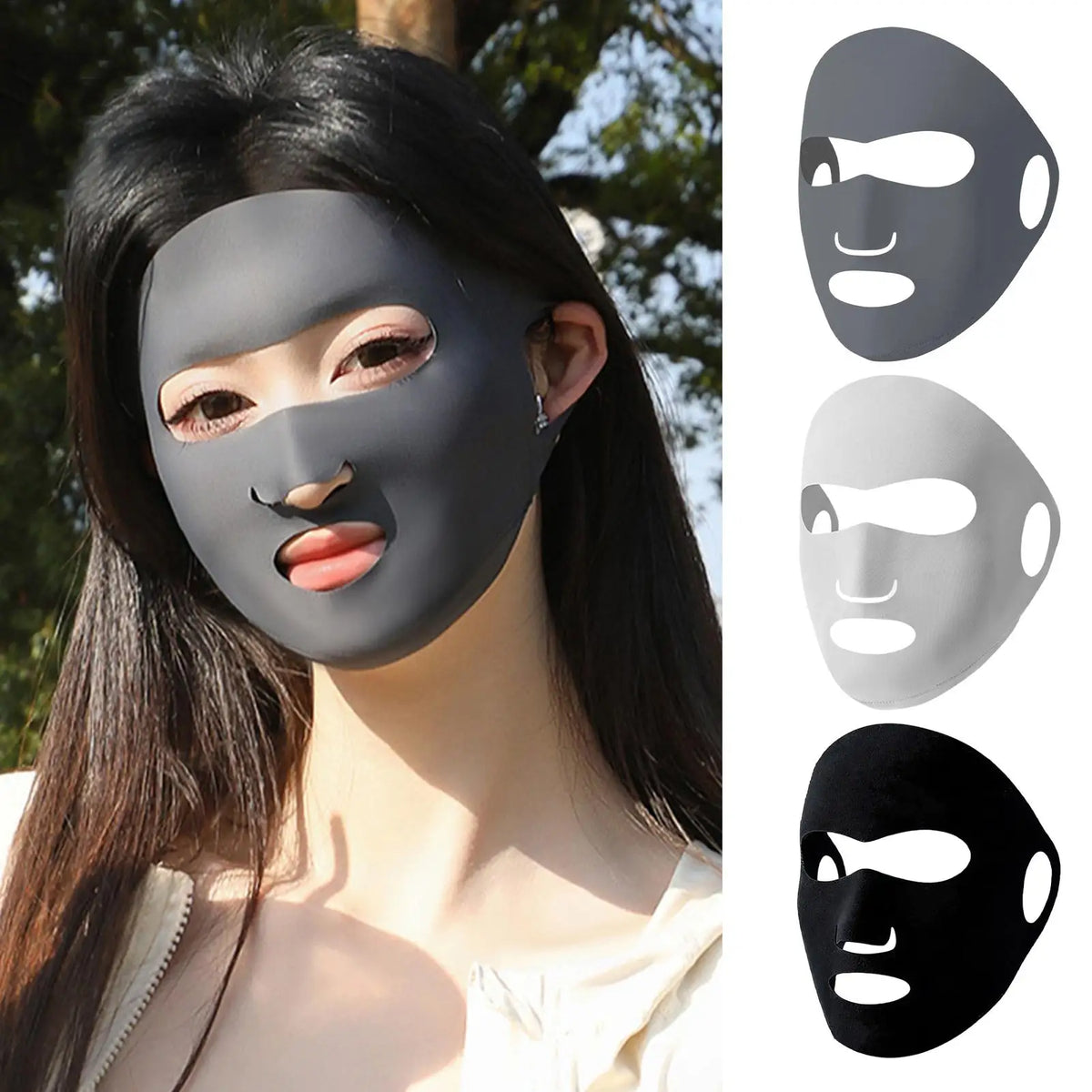 Full-Face UV Protection Mask | Breathable Ice Silk Sun Shield