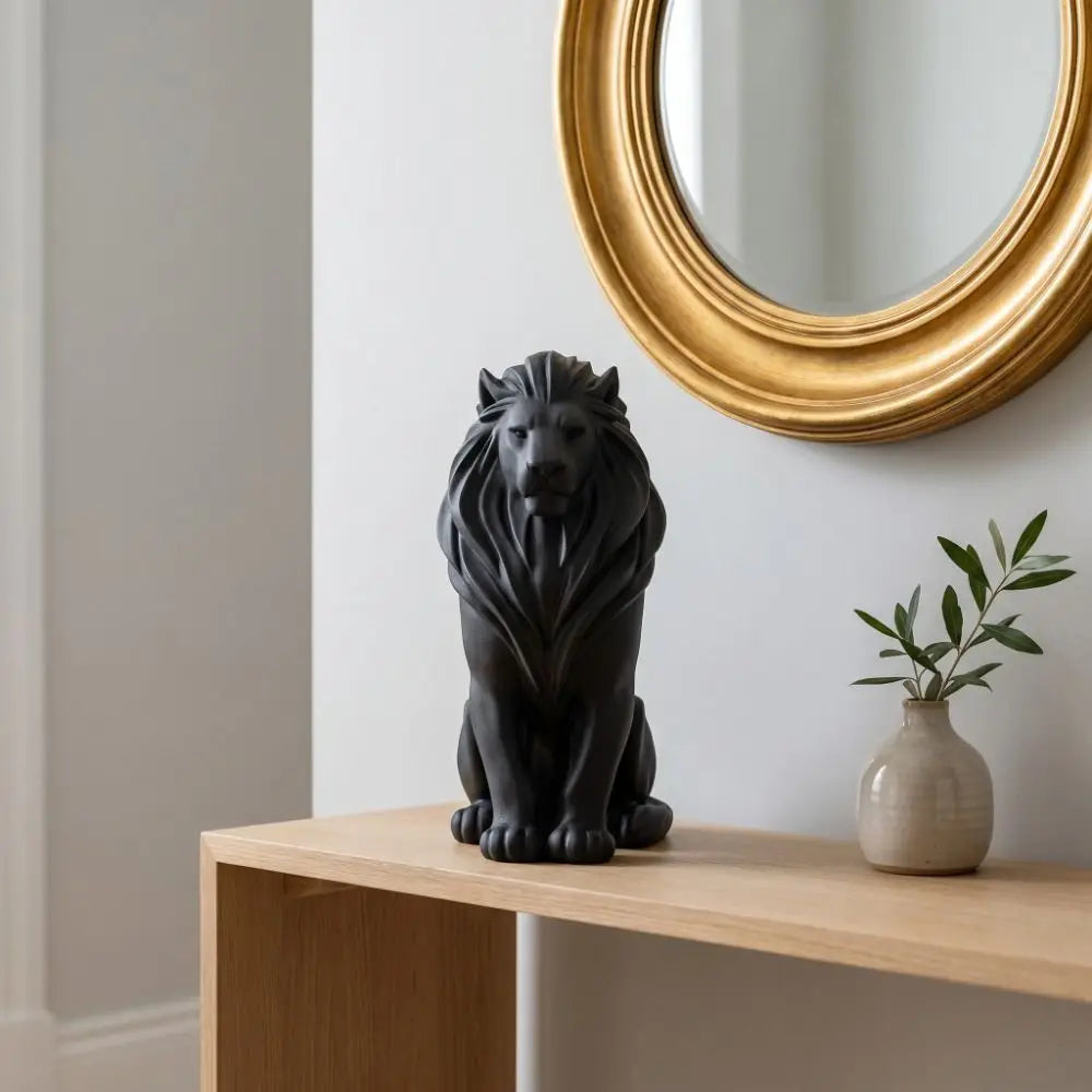3D Printed Lion Figurine | 10cm Nordic Desktop Statue