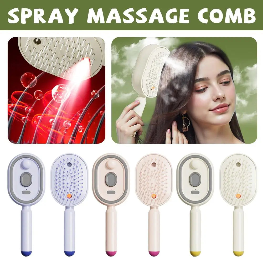 2-in-1 Electric Spray Massage Comb | Ion Hair Care Tool