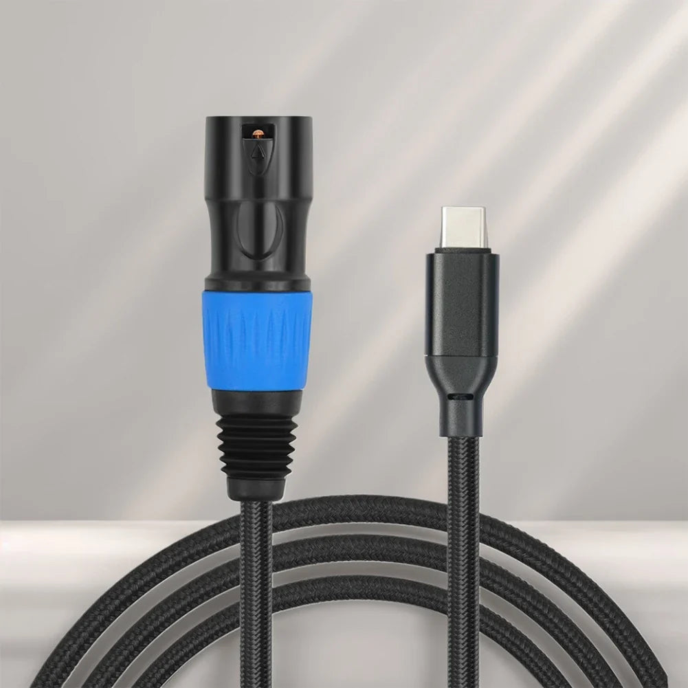 USB-C to XLR Male Cable | 24Bit/96kHz DAC, Plug & Play