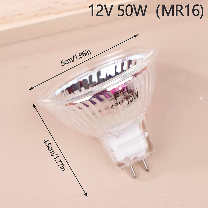 AC DC 12V Halogen Bulb Lamp Cup Light MR11 MR16 GU5 3 GU10 Brightness