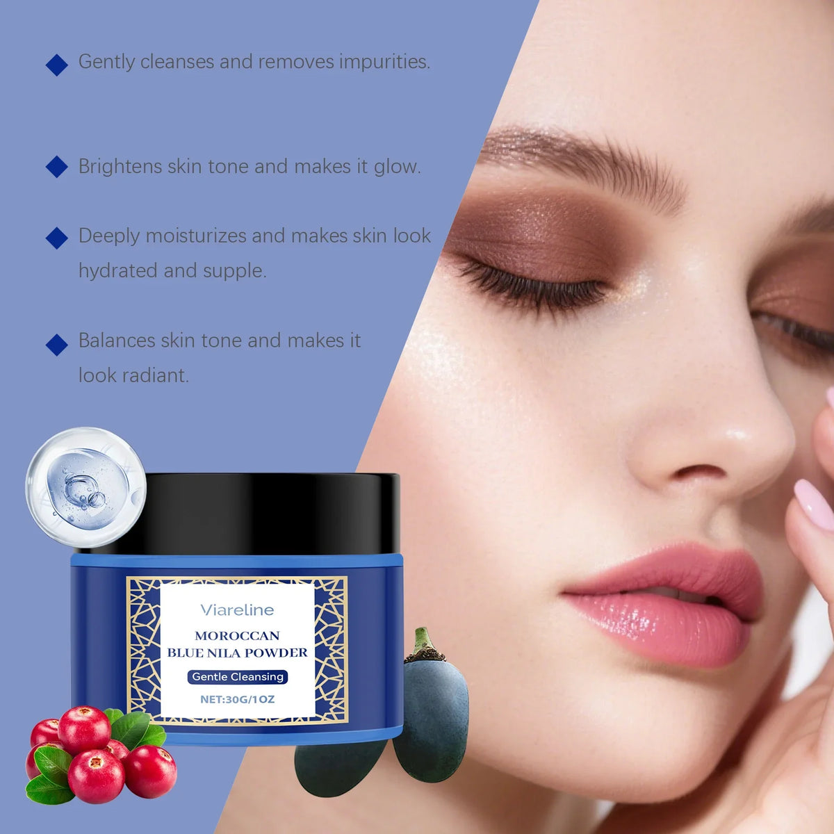 Brightening Mask Powder Hydrating Gentle Cleansing Smoothing