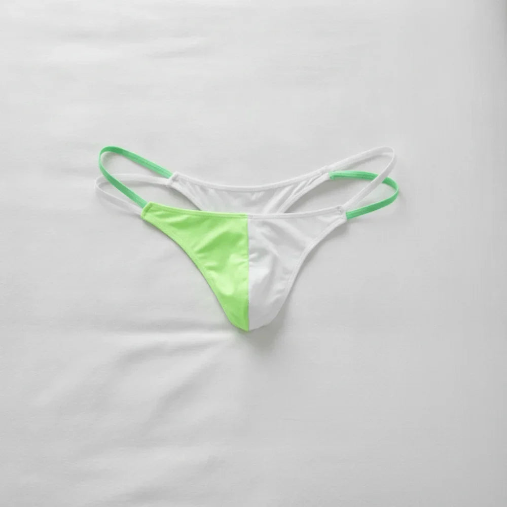 Men's Ice Silk Thong Underwear – Breathable Low Waist T-Back