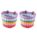 Kids Rainbow Front Handlebar Bike Basket – Vintage Woven Style