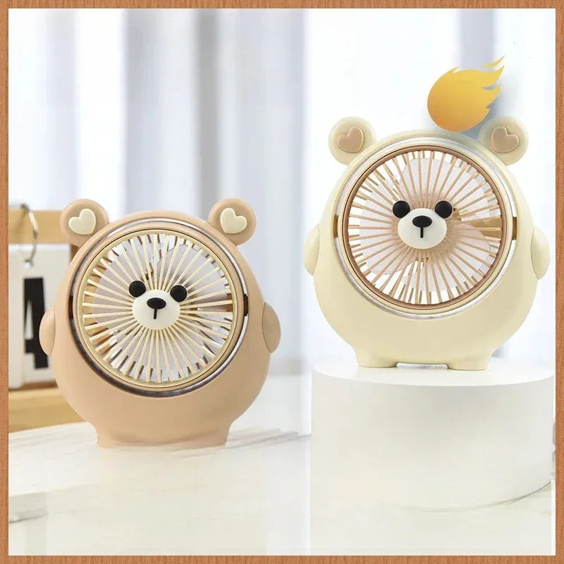 URGGU USB Portable Desktop Fan – Cute Heart & Bowknot Style